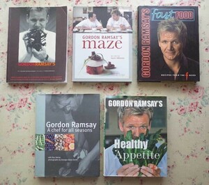 52257/洋書 料理 Gordon Ramsay ゴードン ラムゼイ 5冊セット Maze Secrets Fast Food Chef for All Seasons フランス イギリス料理