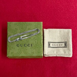  превосходный товар коробка пакет есть редкость GUCCI Gucci G Logo серебряный 925 цепь браслет браслет серебряный женский аксессуары 20559