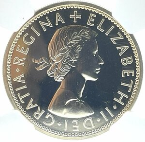 1970年 イギリス 2シリング 同グレード鑑定わずか38枚 上位鑑定15枚 プルーフ白銅貨 NGC PF68 エリザベス２世 英国 モダンコ