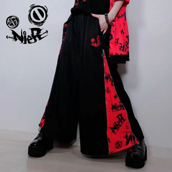 NieR 本日限定価格 2WAY WIND PANTS RED LOGO