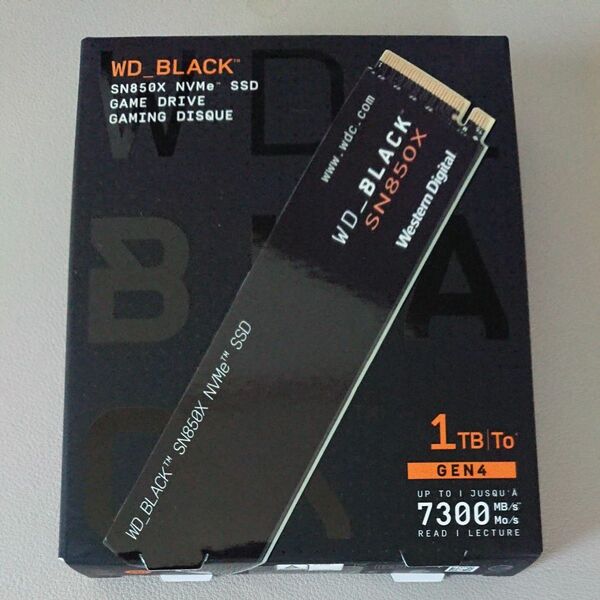 新品未開封。ウエスタンデジタル SSD NVMe WD Black SN850X 1TB
