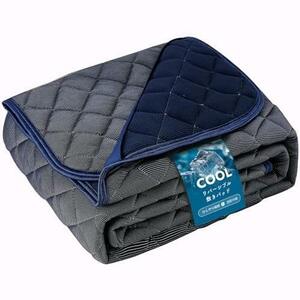 ..* navy _ Queen * bed pad Queen summer cold sensation reversible ... mattress pad .... mat mat sheet for summer 
