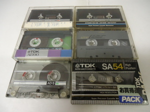レトロ カセットテープ TDK AD-S90 AD90 AD50 AD60 AD120 SA54 まとめて 中古 セット