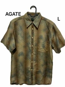 AGATE 綿100% 和風シャツ　Lサイズ