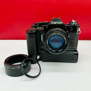 ▲ Canon AE-1 PROGRAM ボディFD 50mm 1:1.4 / BATTERY PACK MA 一眼レフ フィルムカメラ 動作確認済 現状品 キャノン