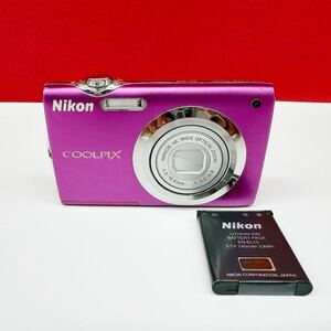 ▲ Nikon COOLPIX S3000 コンパクトデジタルカメラ ビビットピンク デジカメ 動作確認済 現状品 ニコン