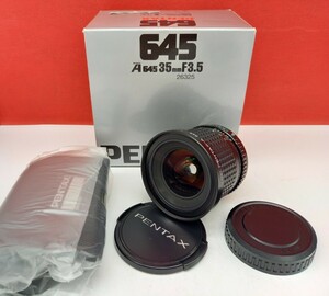 # dampproof box storage goods PENTAX smc PENTAX-A 645 F3.5 35mm medium size camera lens single burnt point operation verification settled Pentax 