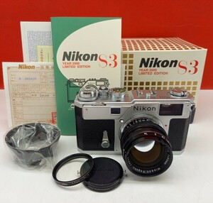 ■防湿庫保管品 使用浅 Nikon S3 YEAR 2000 LIMITED EDITION 記念復刻モデル レンジファインダー フィルムカメラ NIKKOR-S 1.4/50 ニコン