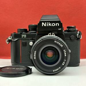 ◆ Nikon F3 HP ハイアイポイント ボディ NIKKOR 35mm F2.8 レンズ シャッター、露出計OK ニコン