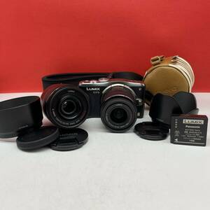 □ Panasonic LUMIX GF6 DMC-GF6 ボディ G VARIO F3.5-5.6/14-42 F4.0-5.6/45-150 レンズ ミラーレス一眼カメラ 動作確認済 パナソニック