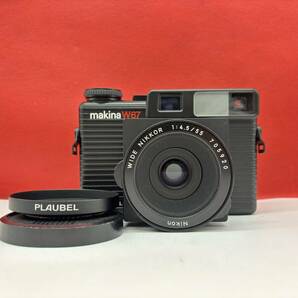 ◆ PLAUBEL makina W67 中判フィルムカメラ NIKKOR F4.5/55 動作確認済 シャッター、露出計OK プラウベルの画像1