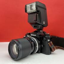 □ 防湿庫保管品 Nikon FE2 一眼レフ フィルムカメラ ボディ ブラック Zoom-NIKKOR 35-105 mm F3.5-4.5 Ai-s レンズ SB-22 ストロボ ニコン_画像4