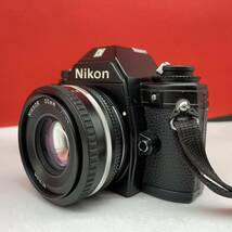 □ Nikon EM 一眼レフカメラ フィルムカメラ ボディ NIKKOR 50mm F1.8 レンズ シャッター、露出計OK ニコン _画像4