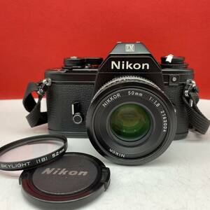 □ Nikon EM 一眼レフカメラ フィルムカメラ ボディ NIKKOR 50mm F1.8 レンズ シャッター、露出計OK ニコン 