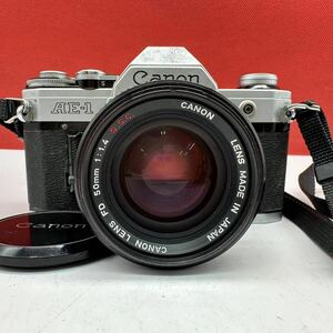▽ Canon AE-1 ボディ フィルムカメラ 一眼レフカメラ 動作未確認 ジャンク LENS FD 50mm F1.4 S.S.C. レンズ キャノン