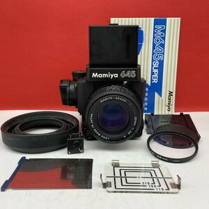 □ Mamiya M645 SUPER 中判フィルムカメラ ボディ MAMIYA-SEKOR C 80mm F2.8 N レンズ 通電確認済 ジャンク マミヤ