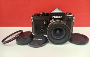 ■防湿庫保管品 美品 Nikon F2 アイレベル フィルム一眼レフカメラ ボディ NIKKOR 20mm F2.8 レンズ 動作確認済 シャッターOK ニコン
