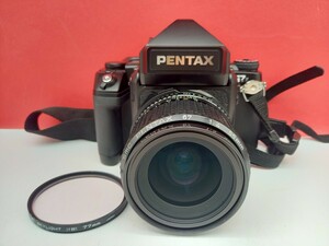 ■防湿庫保管品 PENTAX 67II ボディ 中判フィルムカメラ smc PENTAX 67 4/55 レンズ 動作確認済 ペンタックス