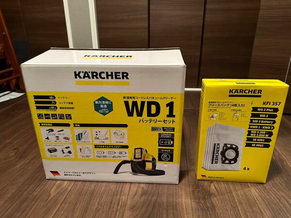 KARCHER WD 1 ハッテリーセット　フリースバック(4枚入り)