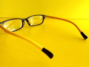 度なし JINS ジンズ メガネ スクエア型 フレーム 阪神タイガース カラー 老眼鏡 ベーシック セルフレーム セルロイド 眼鏡 めがね 