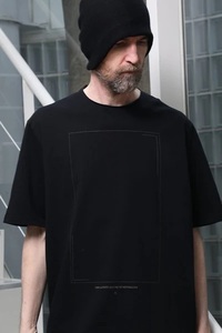 23AW新品完売DEVOA Short sleeve cotton jersey ショートスリーブ ソフト ジャージー PRINT-Bサイズ2ブラックCSC-MASB-black定価20900円