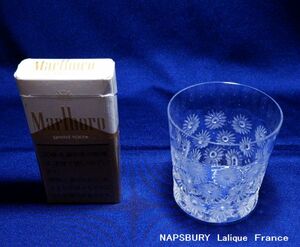 LALIQUE　FRANCE　ラリック　フランス　Napsbury　ナプスベリー　ロックグラス　 デイジー フラワー クリスタル 高さ7.3㌢ 未使用品 箱無し