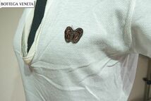 BOTTEGA VENETA　ボッテガ・ヴェネタ 鹿の子ポロシャツ ワンポイント半袖 M 白 レディース　40　春夏　美品_画像4