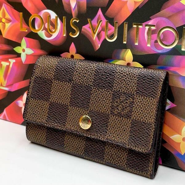 美品　LOUIS VUITTON　ルイヴィトン ダミエ ミュルティクレ6連 キーケース