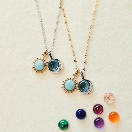 STAR JEWELRY スタージュエリー K10ネックレス　Winter Double Planets