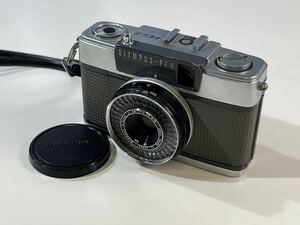 ★シャッター/巻き上げ確認 OLYMPUS-PEN EES-2 ハーフサイズフィルムカメラ 電池不要 赤ベロ確認 レンズキャップ 現状品 中古品 管理K282