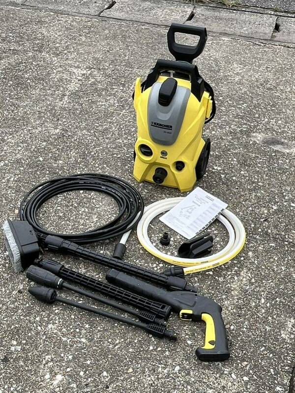 ★通電確認済み ケルヒャー KARCHER K3サイレント ベランダ 家庭用高圧洗浄機 静音 2018年製 取扱説明書 60Hz用 中古品 管理K341