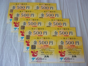 テンアライド株主優待券【500円×10枚】（5,000円分）