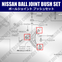 日産　マーチ　ロアアーム　ボールジョイント　ブッシュ　K11　HK11　AK11　ANK11　リンク コンプリート　トランスバ-ス_画像4