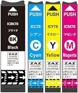 IC4CL78 互換インク 4色セット 個別包装 (対応機種： PX-M650A PX-M650F) ICチップ付き 残量表示可能