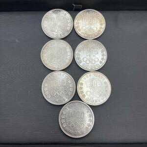 #11345 *1 jpy ~* 1000 jpy silver coin . summarize 7 sheets face value 7,000 jpy Tokyo Olympic Showa era 39 year old coin money coin commemorative coin collection antique 