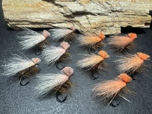  dry fly 10ps.@ elk hair katis( Brown ) wool hook y0506f