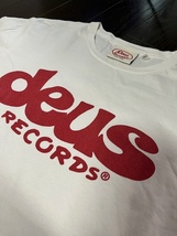 DEUS デウス Tシャツ　deusRECORDS白 サイズS（実際Mサイズ位です） USED_画像5