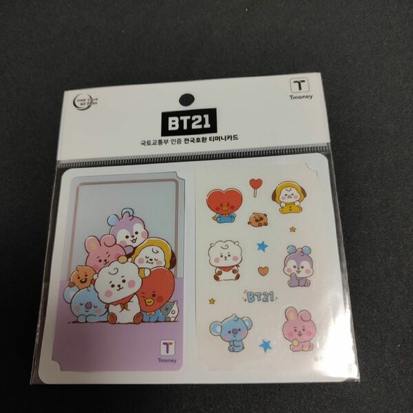 【韓国限定】bt21 Tmoney card Tマネーカード ステッカー付き