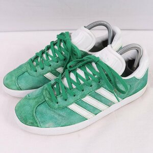 GAZELLE 24.5cm/adidas ガゼル ガッツレー アディダス スニーカー 緑 グリーン 白 ホワイト 中古 古着 メンズ レディース ad5083