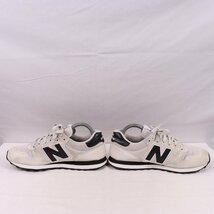 500 ニューバランス 25.0cm/new balance ライトグレー 白 黒 中古 古着 スニーカー メンズ yy9018_画像6