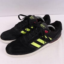 ZX VULC 28.0cm/adidas ZX VLC トレーナー アディダス スニーカー 黒 ブラック 白 イエロー ピンク 中古 古着 メンズ ad5099_画像1