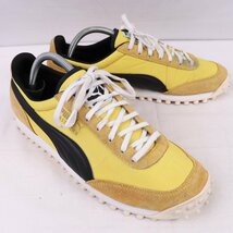 FAST RIDER SOURCE 27.0cm/puma ファスト ライダー ソース プーマ スニーカー 中古 古着 黄色 イエロー 白 黒 メンズ et1741_画像7