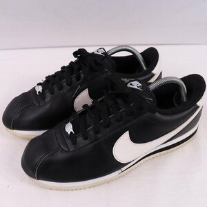 CORTEZ BASIC LEATHER 27.5cm/NIKE コルテッツ ベーシック レザー ナイキ 古着 中古 海外展開 黒 ブラック 白 スニーカー xx8267