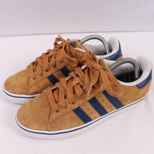 CAMPUS VULC 25.5cm/adidas キャンパス バルク アディダス スニーカー キャメル 黄土 青 中古 古着 メンズ ad5096