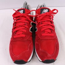 373 ニューバランス 25.0cm/new balance 赤 レッド グレー 黒 中古 古着 スニーカー メンズ yy9024_画像3