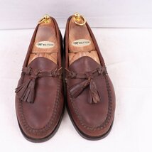 ポロ ラルフローレン 9 D タッセルローファー ブラウン 茶 スリッポン POLO RALPH LAUREN メンズ 中古 ds4431_画像2