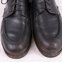 デカタグ パラブーツ 8 / 26.0cm-26.5cm 位 Paraboot CHAMBORD シャンボード Uチップ ブラック 黒 フランス製 革靴 本革 中古 ds4443_画像3