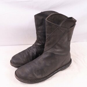  Trippen 39 / полный размер 25.0cm-25.5cm ранг кожа ботинки дизайн ботинки черный чёрный женский мужской унисекс trippen б/у bk1970
