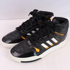 DROP STEP 26.0cm/adidas ドロップステップ アディダス スニーカー 黒 ブラック 白 オレンジ 中古 古着 レディース ad5110