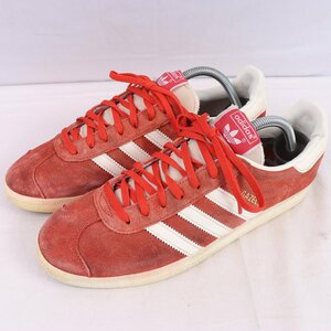 GAZELLE 27.0cm/adidas ガゼル ガッツレー アディダス スニーカー 赤 コーラル 白 中古 古着 メンズ ad5112